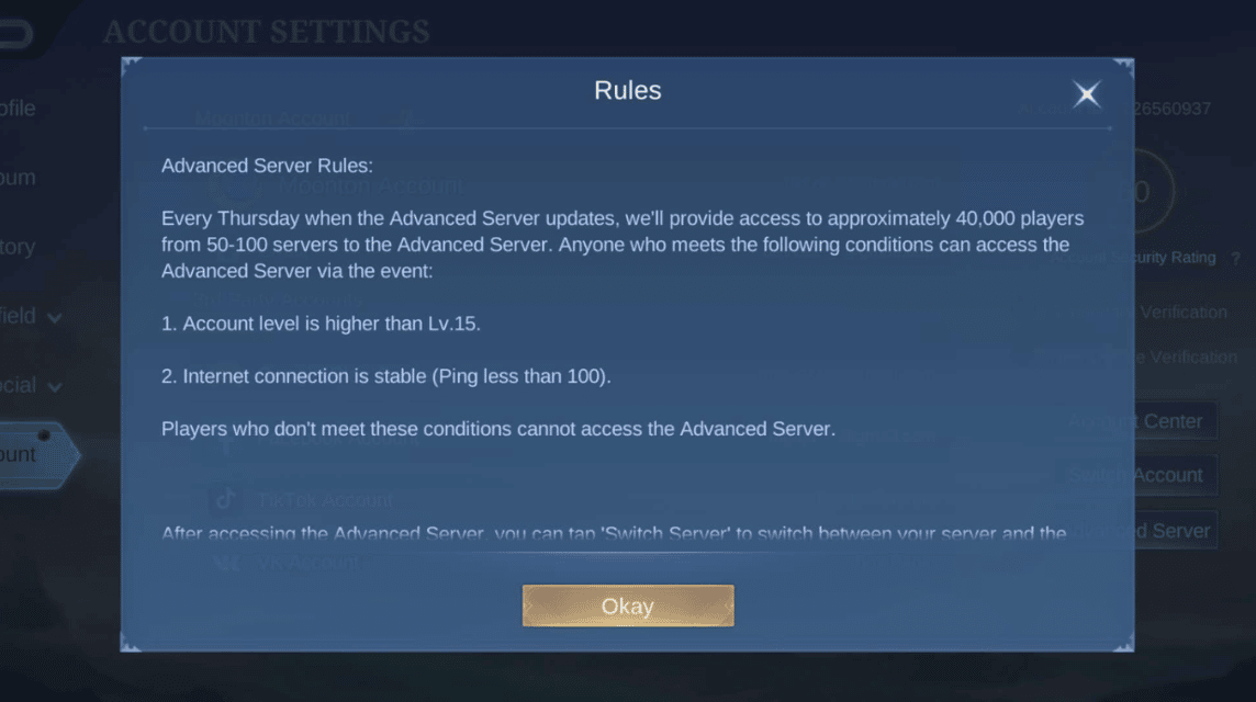 Mobile Legends: How to Enter the Advance Server - Synn Store